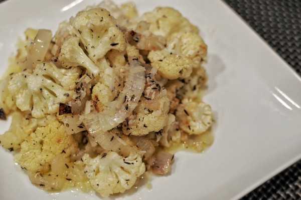 Roasted Cauliflower & Onions | That Square Plate