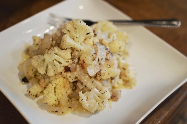 Roasted Cauliflower & Onion | That Square Plate