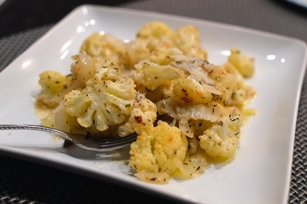 Roasted Cauliflower and Onions | That Square Plate