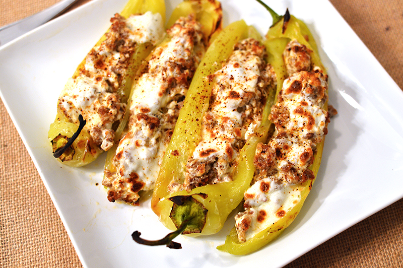 stuffed banana peppers with sausage and cream cheese