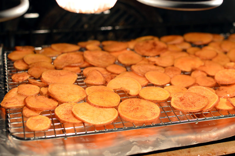 Baked sweet potatoes for Sweet Potato Dessert Nachos