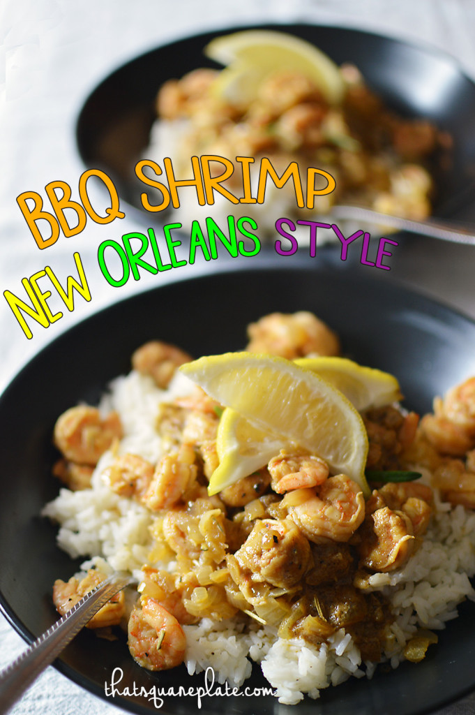 New Orleans BBQ Shrimp is something I'll almost ALWAYS order if its on a menu. This recipe is a classic family recipe we always come back to. Is from a newspaper clipping from the 80s or 90's. Shrimp sauteed in a onion, garlic, butter & spice mix.