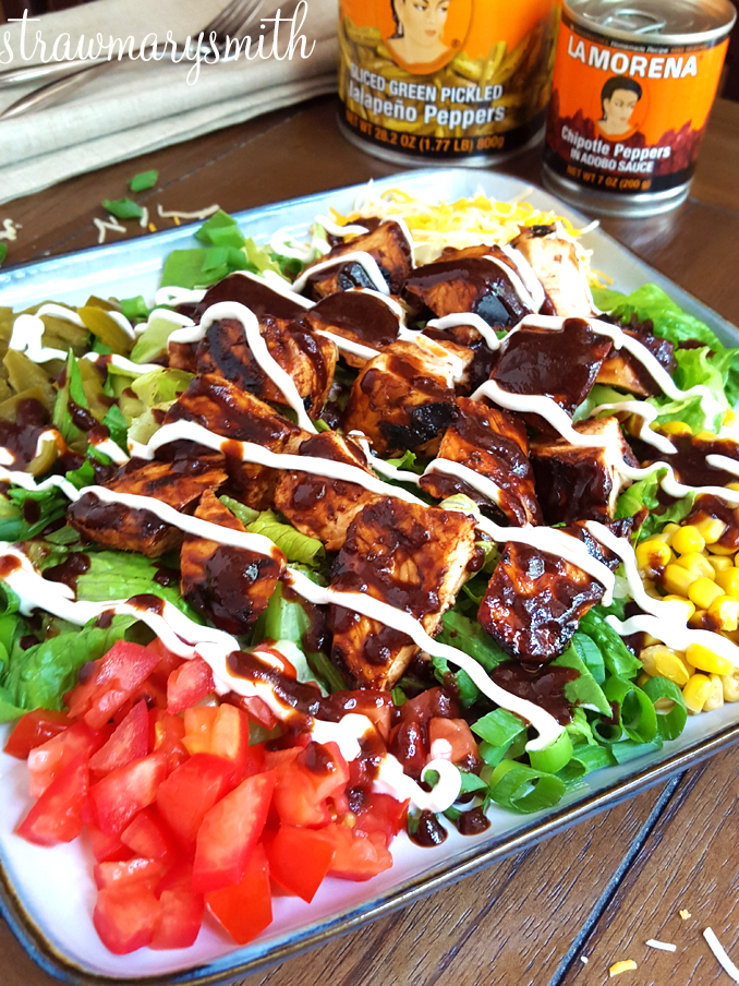 Chipotle BBQ Chicken Salad from Strawmary Smith