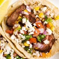 Steak Tacos with Charred-Corn Salsa