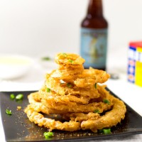 Old Bay Onion Rings with a Lemon Dipping Sauce
