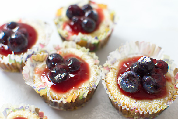 These cheesecakes made in a muffin pan were super easy to make and easy to eat.